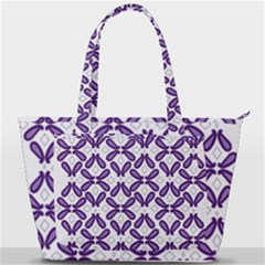 Purple, Textile, Organism, Violet, Art, Font, Magenta, Symmetry, Circle, Pattern Back Pocket Shoulder Bag  by catchydesignhill