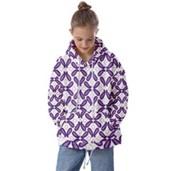 Purple, Textile, Organism, Violet, Art, Font, Magenta, Symmetry, Circle, Pattern Kids  Oversized Hoodie