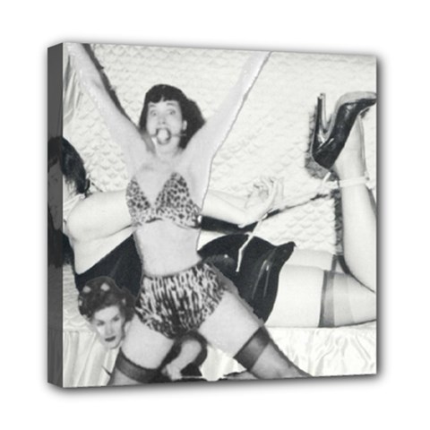 Betty Page Bdsm Mini Canvas 8  X 8  (stretched) by CherleyTemples