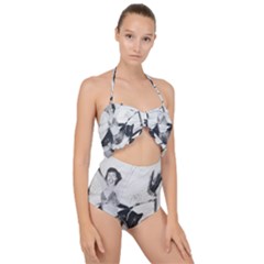 Betty Page Bdsm Scallop Top Cut Out Swimsuit by CherleyTemples