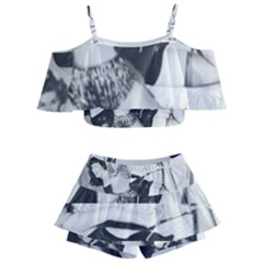 Betty Page Bdsm Kids  Off Shoulder Skirt Bikini by CherleyTemples