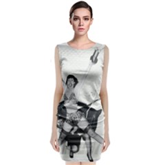 Betty Page Bdsm Sleeveless Velvet Midi Dress