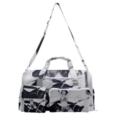 Betty Page Bdsm Sports Gym Duffle Bag With Shoe Compartment by CherleyTemples