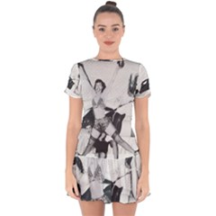 Betty Page Bdsm Drop Hem Mini Chiffon Dress by CherleyTemples