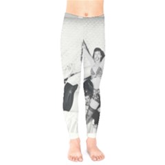 Betty Page Bdsm Kids  Leggings by CherleyTemples