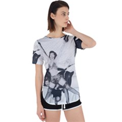 Betty Page Bdsm Perpetual Short Sleeve T-shirt by CherleyTemples