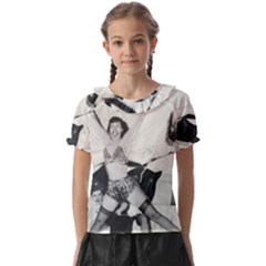 Betty Page Bdsm Kids  Frill Chiffon Blouse