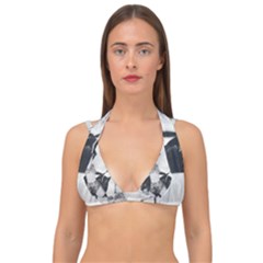 Betty Page Bdsm Double Strap Halter Bikini Top