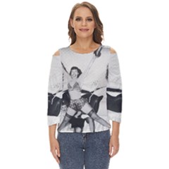 Betty Page Bdsm Cut Out Wide Sleeve Top