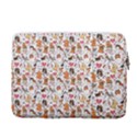 Colorful Pattern for Dog Lovers with Dogs and Hearts 15  Vertical Laptop Sleeve Case With Pocket View2