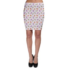 Colorful Cute Kittens And Stars Pattern Bodycon Skirt by CoolDesigns