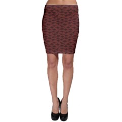 Dark A Pattern With Dinosaur Silhouettes Bodycon Skirt by CoolDesigns