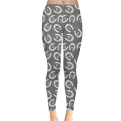 Gray Horseshoes Pattern Eps10 Contains Transparencies Leggings by CoolDesigns