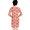 Orange Floral Pattern With Orchids Long Sleeve Nightdress View2