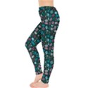 Black Pub Pattern Stylish Fashion Leggings View3