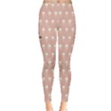 Pink Repeat Pattern with Ice Cream Cones in Pastel Pink Women s Leggings View1