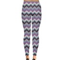 Purple Wave Chevron Pattern Women s Leggings View2