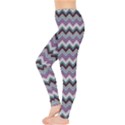 Purple Wave Chevron Pattern Women s Leggings View3