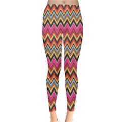 Colorful Wave Chevron Pattern Women s Leggings by CoolDesigns