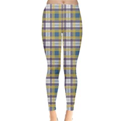 Green Tartan Pattern Illustration Women s Leggings by CoolDesigns