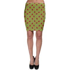 Green Piggy Bank Flat Pattern Bodycon Skirt by CoolDesigns