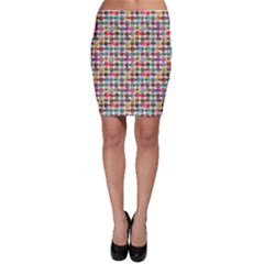 Colorful Colorful Sheep And Yarn Balls Pattern Sheep Bodycon Skirt by CoolDesigns