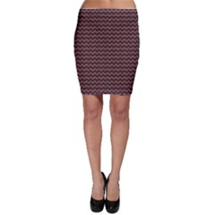 Brown Chevron Knitted Sweater Pattern With Marsala Trendy Bodycon Skirt by CoolDesigns