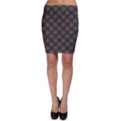 Black Orange Doodle Pattern Bodycon Skirt by CoolDesigns