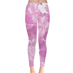 Pink Pattern Peonies Leggings by CoolDesigns