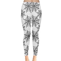 Black Pattern Spiderweb Leggings by CoolDesigns