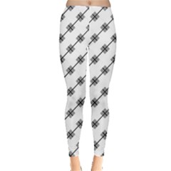 Gray Tartan Pattern Leggings by CoolDesigns