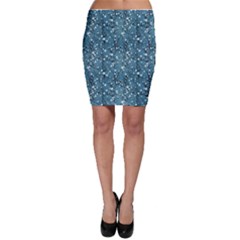 Blue Water Pattern Tree Cherry Blossom Sakura Nature Bodycon Skirt by CoolDesigns