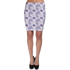 Purple Floral Pattern Orchids Bodycon Skirt by CoolDesigns