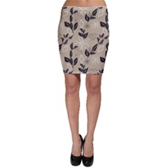 Nude Abstract Foliage Pattern Bodycon Skirt by CoolDesigns