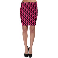 Pink Romantic Pattern Kittens Bodycon Skirt by CoolDesigns