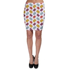 Colorful Vintage Furniture Pattern Bodycon Skirt by CoolDesigns