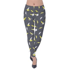 Gray Space Cats & Kittens Velvet Leggings