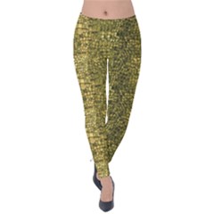 Green Leather Animal Snake Reptile Crocodile Pattern Velvet Leggings