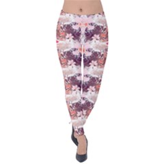 Pink & Purple Flamingo Velvet Leggings