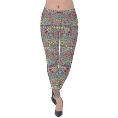 Colorful Polka Dots Pattern Velvet Leggings