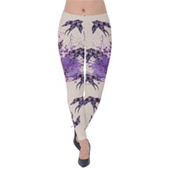 Amythyst Aztec Bird Velvet Leggings