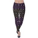 Dark Purple Classic Aztec Velvet Leggings View1