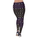 Dark Purple Classic Aztec Velvet Leggings View2