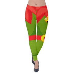  Green Ugly Elf Costume Velvet Leggings