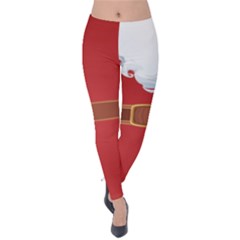 Fire Brick Mrs Santa Costume Velvet Leggings