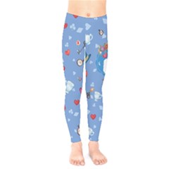 Dodger Blue Alice Inlove In Wonderland  Toddler Kids Leggings by CoolDesigns