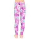 Violet Heart Bubble with Bunny Toddler Kids Leggings View2