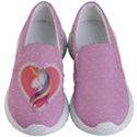 Plum Unicorn & Rainbow Pattern Kids Kid s Lightweight Slip Ons View1