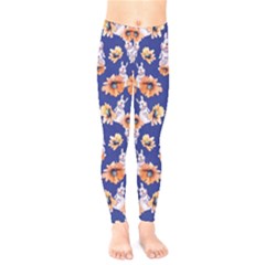 Blue & Orange Cute Easter Rabbit Kids  Legging by CoolDesigns