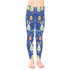 Blue Easter Bunny Prints Kids  Legging by CoolDesigns